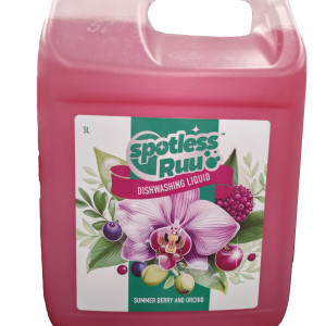 spotless ruu Dishwash Liquid Berry and Orchid Scent 5L Dishwashing Detergent  (5 L)